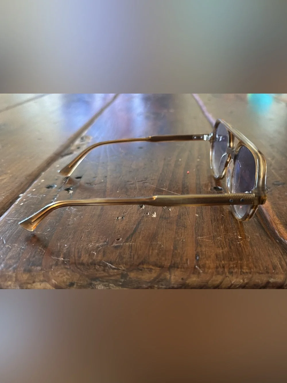 Women’s Tortoise Frame Sunglasses with Blue Gradient Lenses